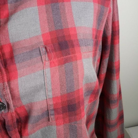 J.Crew Factory Button Up Shirt Medium Red & Gray - Picture 5 of 15